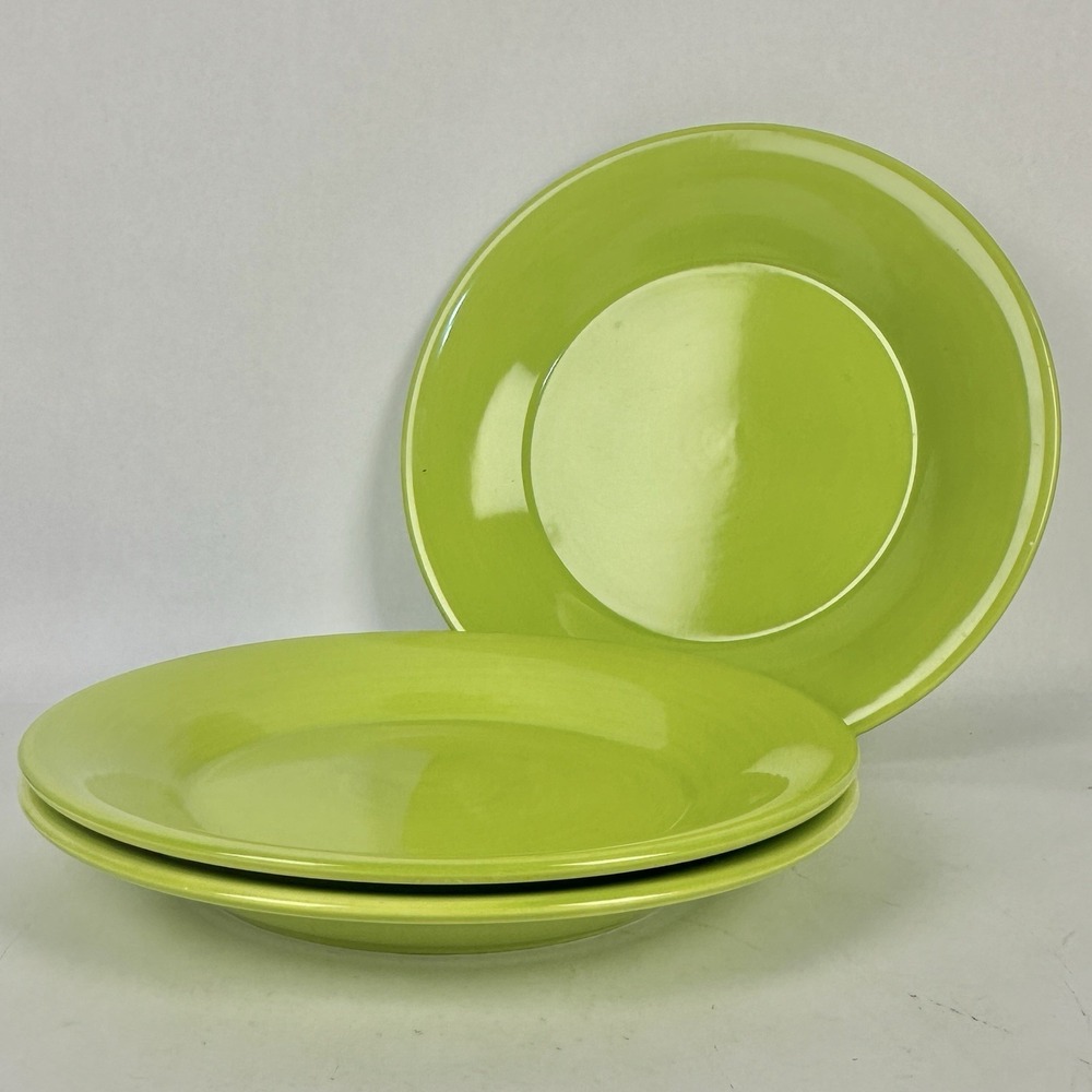 Pier 1 New Essentials Lime Green 8.5" Salad Plates Set Of 3
